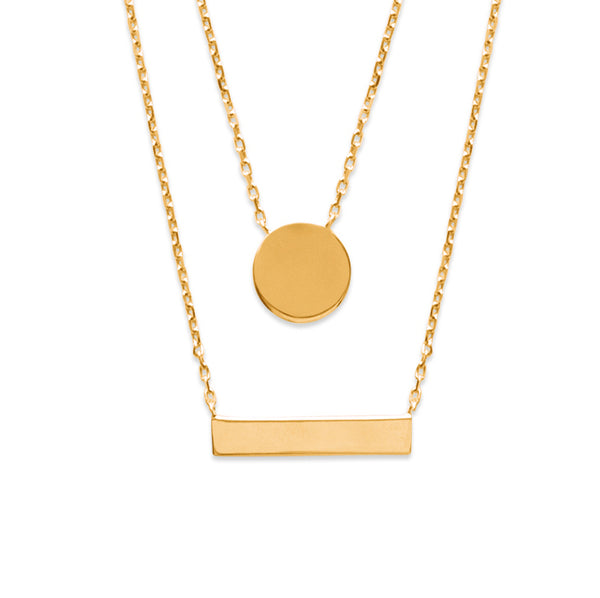 burren jewellery 18k gold plate above the level layered necklace