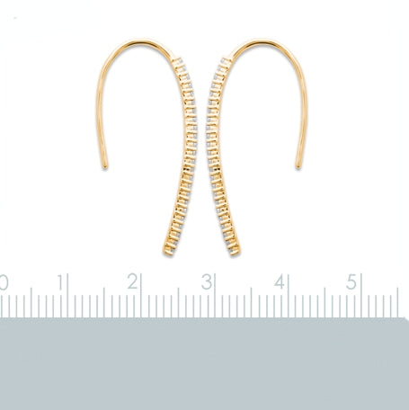 burren jewellery 18k gold plate hooked earrings measurements